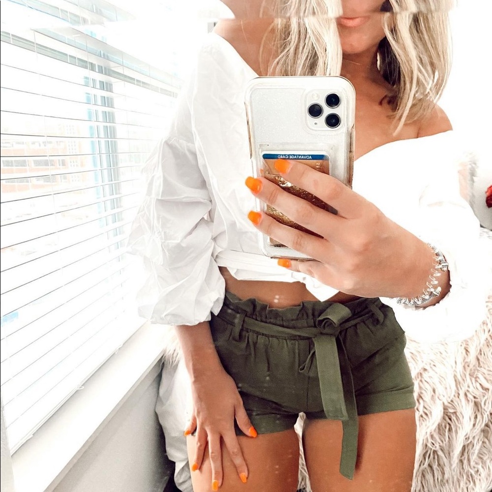 RIFFRAFF green paper bag shorts